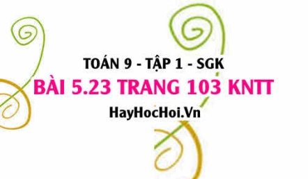 Bài 5.23 Toán 9 tập 1 SGK Kết nối tri thức
